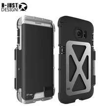 King Iron Man Stainlesssteel metal flip case for samsung galaxy s7 edge Iron Man ShockProof back