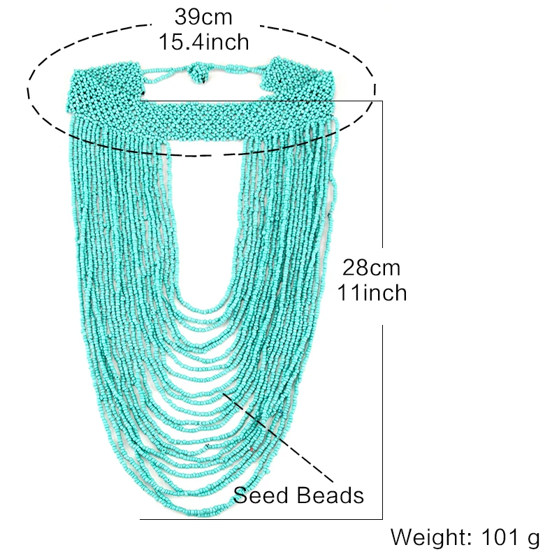 Богемное этническое ожерелье с широкими прядями и бусинами, длинное ожерелье с кисточками, ожерелье с искусственным воротником и галстуком для шеи, Женские Ювелирные изделия, колье Etnicos