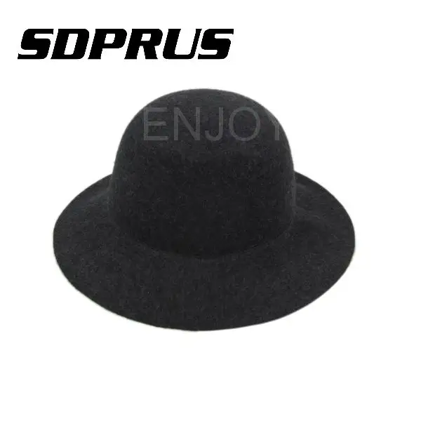 black round brim hat