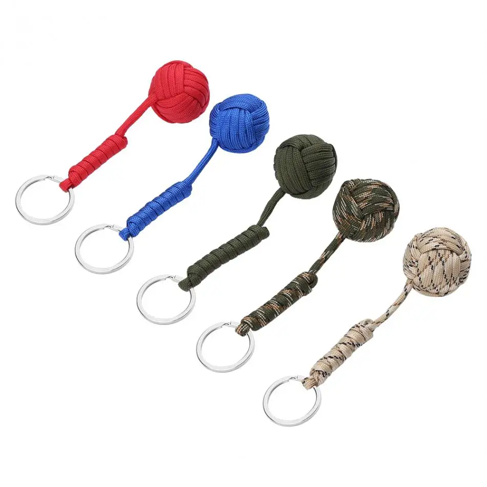 550 paracord keychain Survival Lanyard outdoor Climbing Rope Carabiner