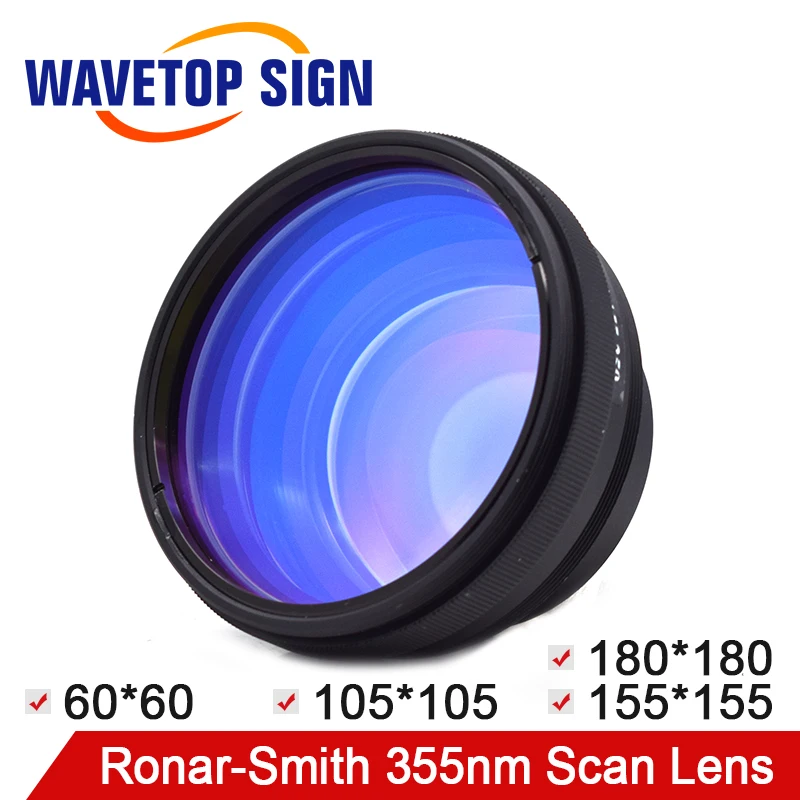 WaveTopSign Ronar Smith 180 нм F Theta УФ лазер для сканирования объектива 60x6 0/105x10 5/180x15 5/x мм