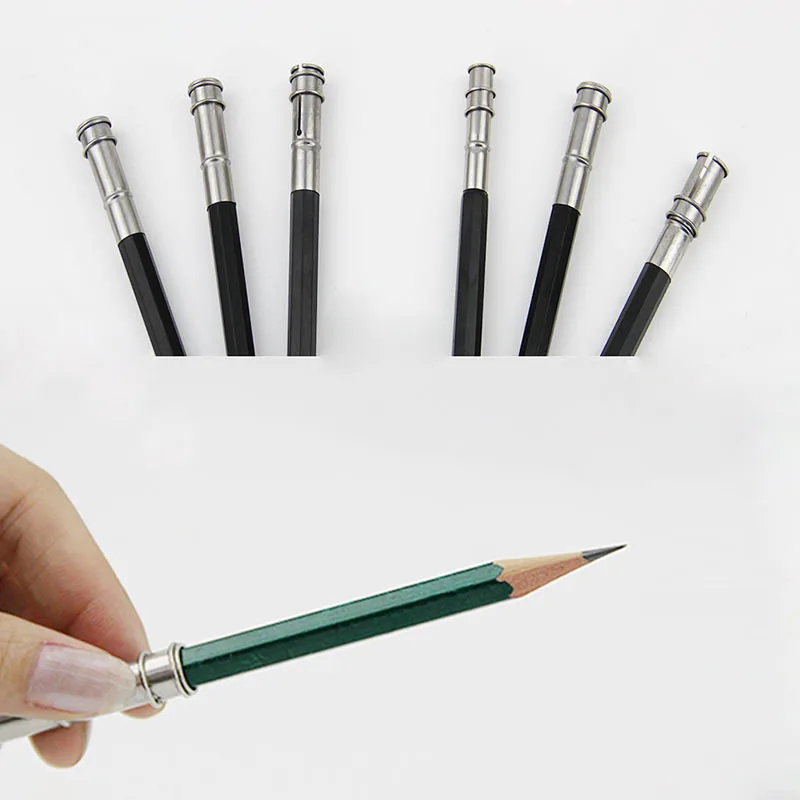 

4PCS Lowest Price Pencil Extender Holder Adjustable Dual Head School Art Writing Instruments for School Office Supplies