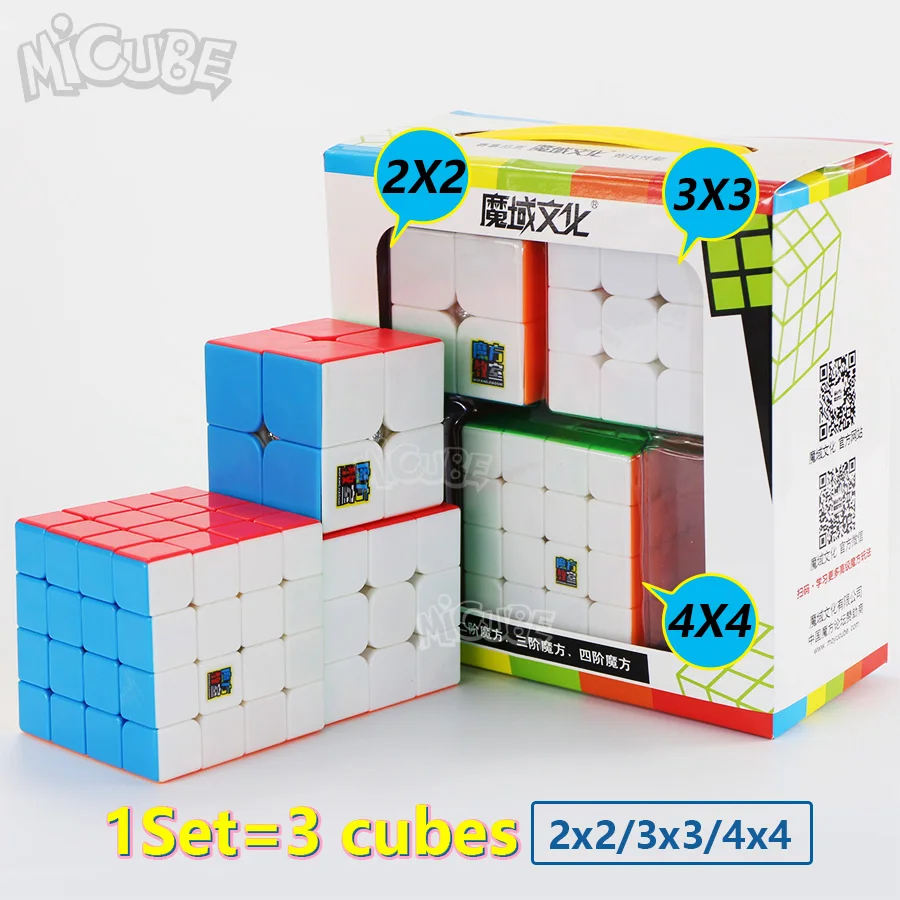 2x2 3x3 4x4 куб шт./компл. Подарочная коробка Mofangjiaoshi Magic Cube speed Puzzle игрушки без стикеров для детей подарок на день рождения мозг тизер