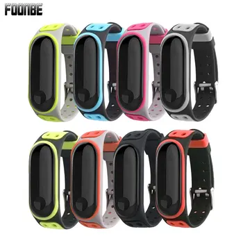 

Foonbe Double Color Replacement Sport Soft Wrist Strap for Miband 3 4 Watch Wristband For Xiaomi 3 4 for Mi Band 3 4 Strap