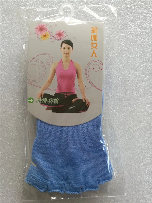 Новое поступление высококачественные мужские или женские профессиональные носки для йоги на пять пальцев противоскользящие носки с открытой спиной спортивные носки для фитнеса - Цвет: Light blue