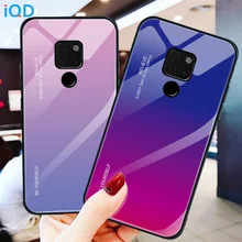 IQD стеклянный чехол для телефона huawei P20 mate 20 Lite 10 pro Honor 8X max Glory 9 10 закаленное стекло задняя крышка ТПУ Бампер корпус(China)