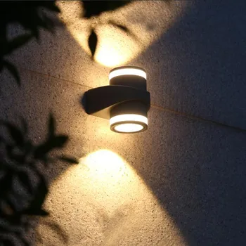 

BEIAIDI 5W 10W Waterproof Nordic Led Wall Lamp Up and Down LED Wall Light Aluminum Villa Porch Garden Corridor Patio Wall Sconce