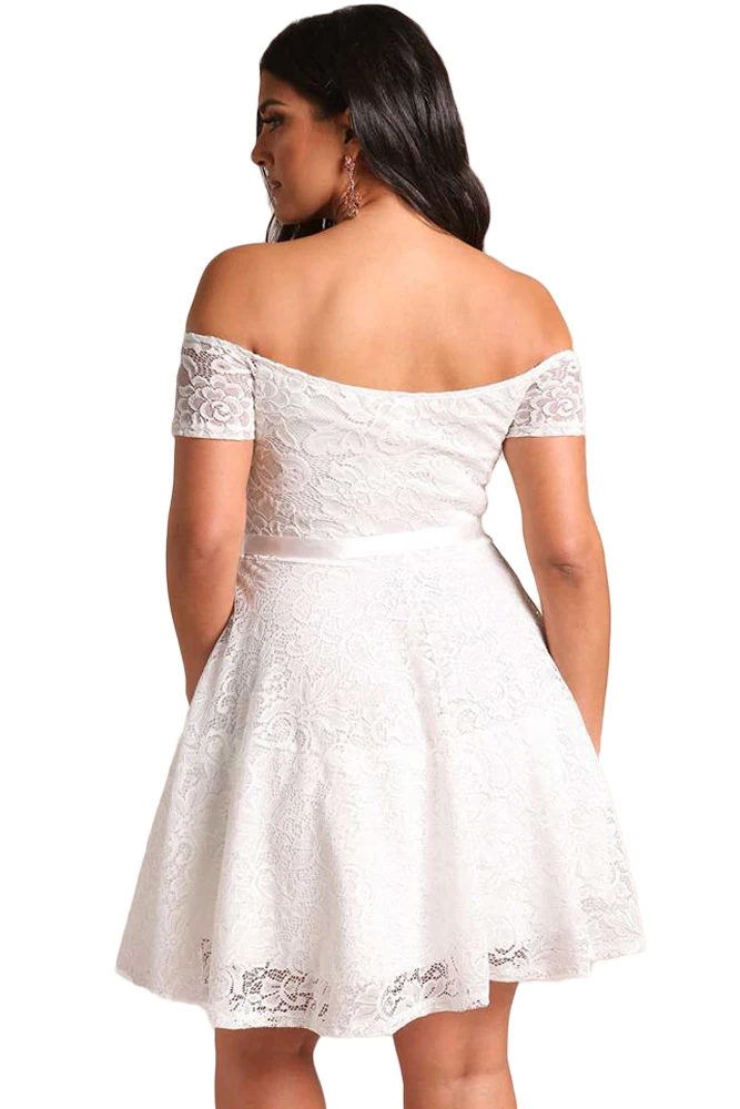 White-Plus-Size-Floral-Lace-Flared-Off-Shoulder-Dress-LC220195-1-2