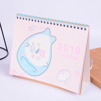 

2018-2019 Cartoon Sumikko Gurashi Whale Standing Desk Calendar Desktop To Do List Daily Planner Book Japanese stationery