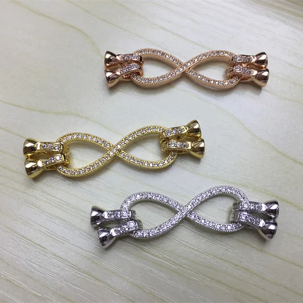 

Jewelry Making DIY Infinite cyclic symbol Connector Clasps Findings Women Fashion Beads Pearls Bracelets Metal Clasps Accessorie