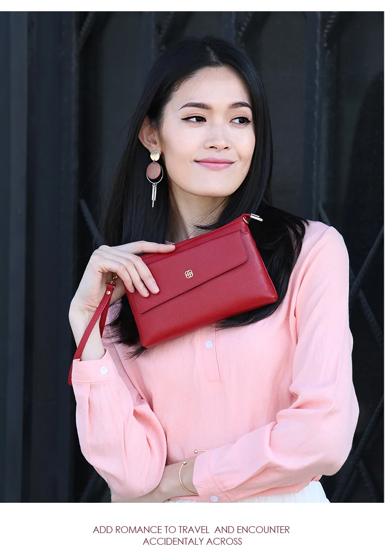 100%Genuine Leather Tote Women Shoulder Bag Envelope Top-Handle Lady Evening Bag Crossbody Package Wristlets Leisure Purs Clutch   H40102920 (2)