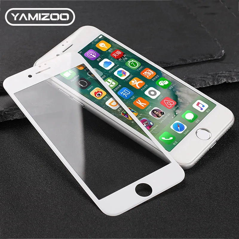Закаленное стекло YAMIZOO для iPhone 7 8 6 s Защитное экрана на всю крышку защитное X Plus 6s