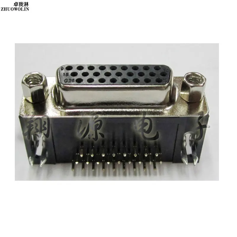 5PC/Lot DR26 DB26 26 Pin D Sub Female Connector 90 Degree Right Angle