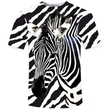 Cloudstyle 2019 3D Tshirt Men Shortsleeve Zebra Stripe 3D Print Summer Fashion Street Style Slim Fit Tees Tops Plus Size 5XL