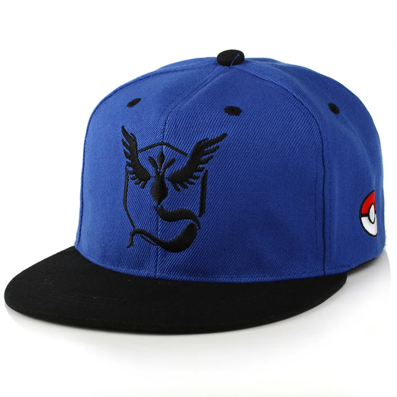 Pokemon Go cosplay Baseball Black Hat Team Mystic InstInct Valor Embroidery Hot Pokemon Go cosplay Baseball Black Hat Team Mystic InstInct Valor Embroidery Hot