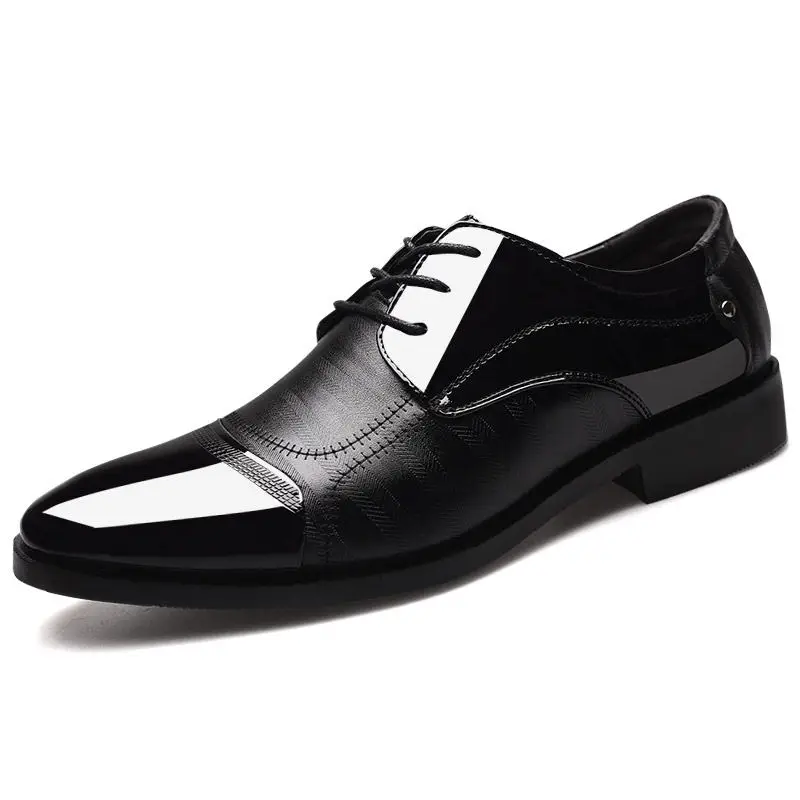 VESONAL/Коллекция года; сезон весна-осень; большие размеры; лакированные кожаные туфли; мужские классические модельные туфли; мужские деловые туфли; 8810-1 - Цвет: Черный