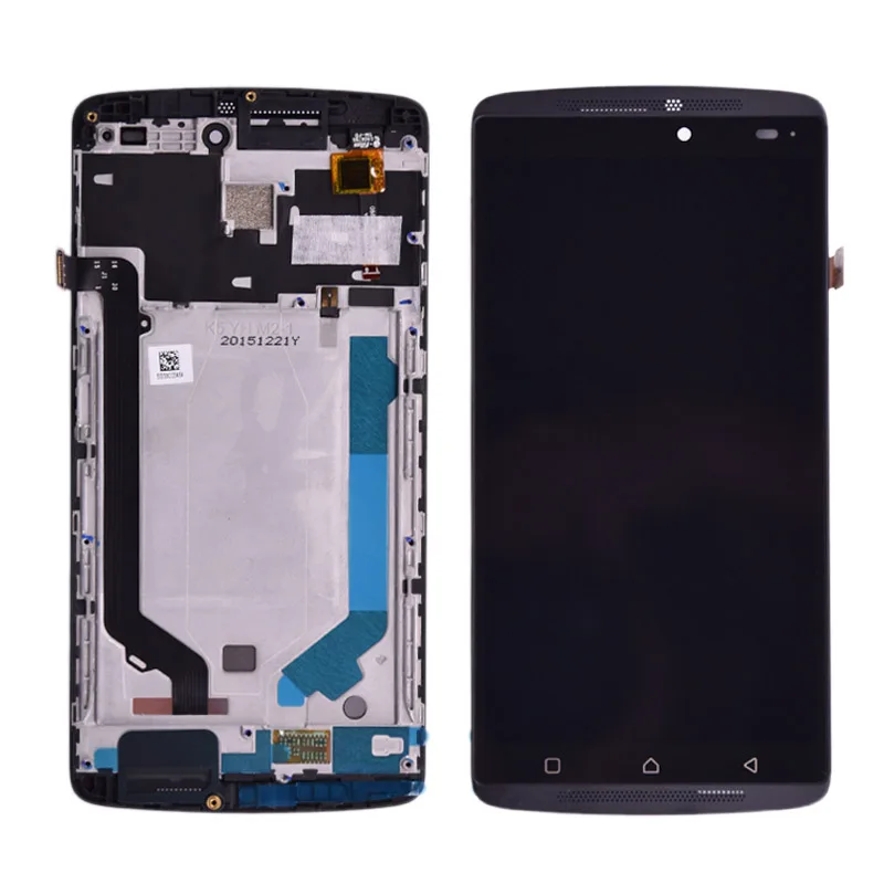 Дешево Оригинальный ЖК дисплей lenovo A7010, ЖК экран с рамкой, сенсорная панель, дигитайзер в сборе, запчасти для lenovo K4 Note, ЖК дисплей