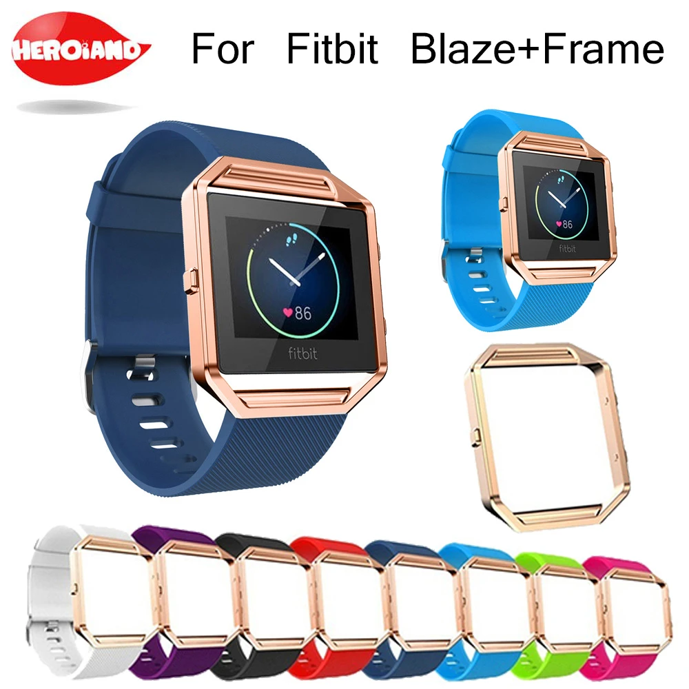 Pulsera deportiva para reloj Fitbit Blaze, banda de suave, repuesto de correa de 23mm de para reloj Fitbit Blaze con marco de oro rosa|Accesorios inteligentes| - AliExpress