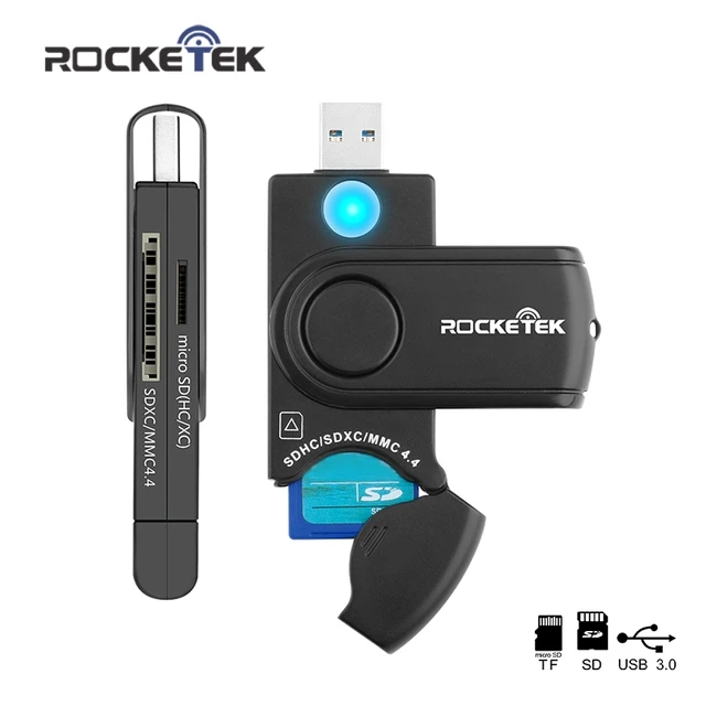 Best Price ROCKETEK ame time read 2 cards usb 3.0 multi 4 in 1 memory card reader adapter for SD/TF micro SD computer laptop accessories Best Price ROCKETEK ame time read 2 cards usb 3.0 multi 4 in 1 memory card reader adapter for SD/TF micro SD computer laptop accessories