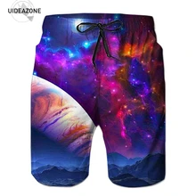 Новые летние пляжные шорты мужские космические Galaxy 3D спортивные штаны эластичные свободные брюки мужские Бодибилдинг тренировки шорты Homme