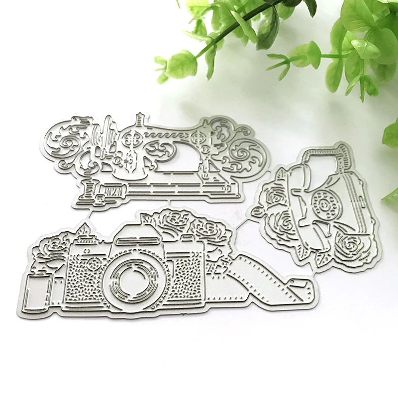 

Camera Sewing Machine Phone Metal Cutting Dies for Scrapbooking DIY Album Embossing Folder Cards Maker Template Decor Stencils