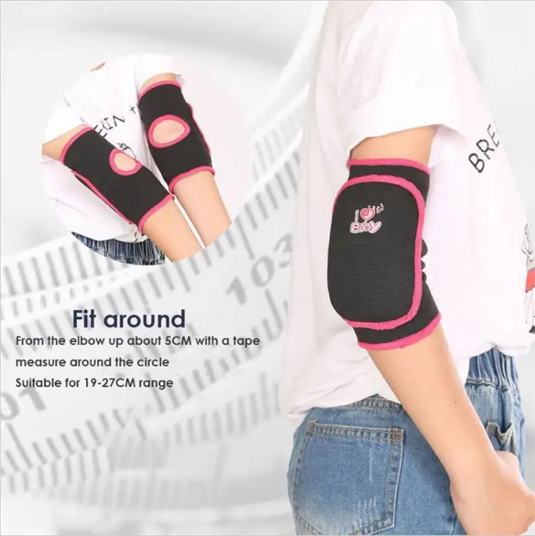 Aolikes 2 Pcs Sports Protect Kits Warm Colors Children Sponge Elbow