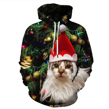 

Christmas Trees and Pet Dog 3D Print Kawaii Jacket Men/women Hiphop Streetwear Hoodies Hat Sweatshirts Boys Tracksuirts Clothing