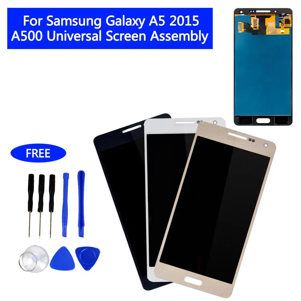 

LCD Display Touch Screen Digitizer for Samsung Galaxy A5 2015 A500 A500F A500FU A500M A500Y A500FQ Universal Assembly Replacemen