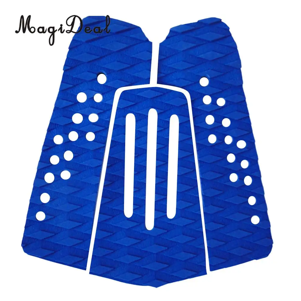 MagiDeal High Quality 3Pcs / Set Blue EVA Tail Pads Surfboard Deck Grips Traction Surfing Mat Boayboard LongBoard Surf Accessory