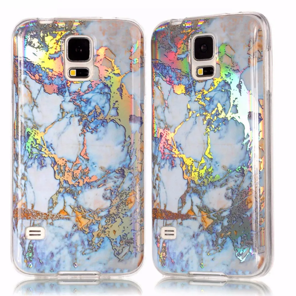 Fashion Color Plated Marble Phone Case For Samsung Galaxy S5 Case i9600