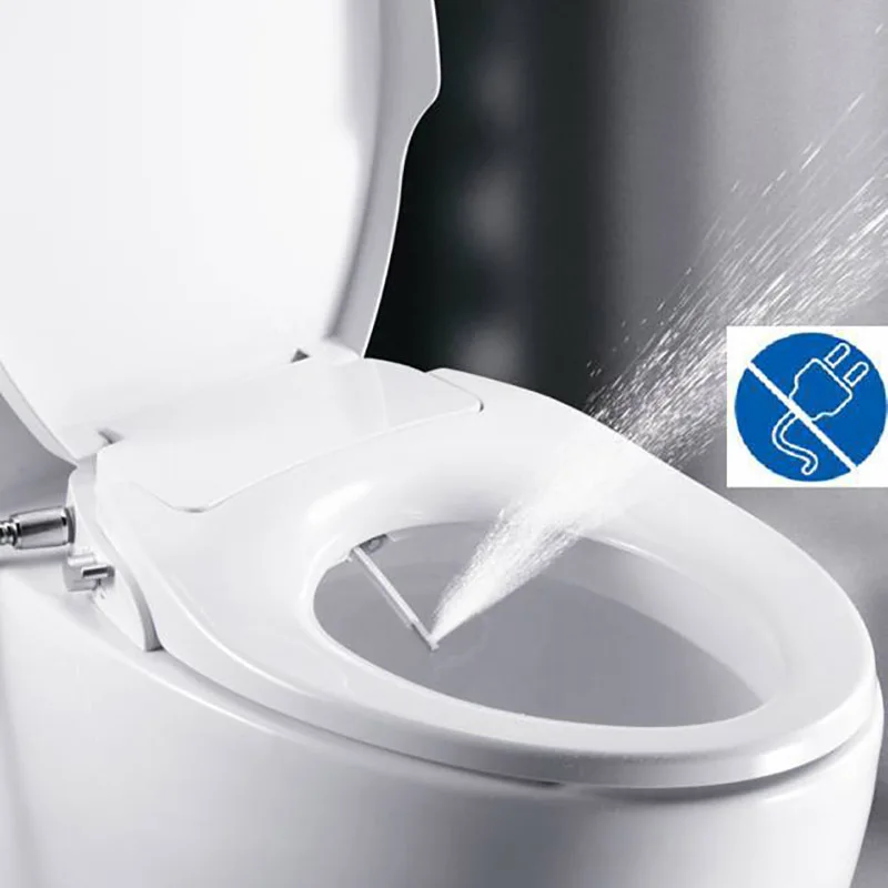 

Non Electric Bidet Toilet Seats Bidet Spray Nozzle Toilet Seat Intelligent Bidet With Cover Elongated Style Clean Simple Install