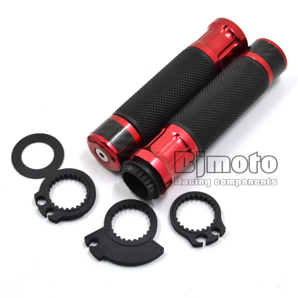 BJMOTO Универсальный 7/8 ''мотоциклов ручка крышки ручки с ЧПУ 22 мм Универсальный улице и гоночные Moto Racing Ручка рукоятки руля