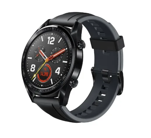 Huawei Watch GT Смарт часы Поддержка gps NFC 14 дней Срок службы батареи 5 атм водонепроницаемый телефонный Звонок трекер сердечного ритма для Android IOS - Цвет: Black Sport