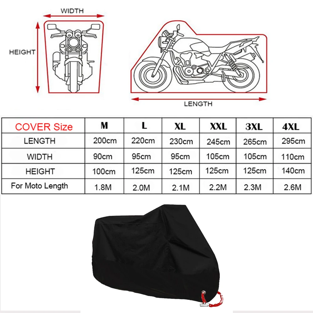 УФ 50+ Motorbike защита мотоцикла мотоциклетная крышка Анти-Вор Блокировка отверстие защита от пыли и ветра водонепроницаемые крышки Открытый Универсальный