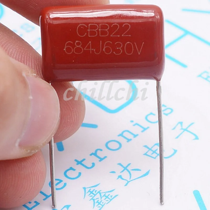100PCS / 630V 684J CBB 0.68UF CBB22 p=20MM pitch capacitor-in ...