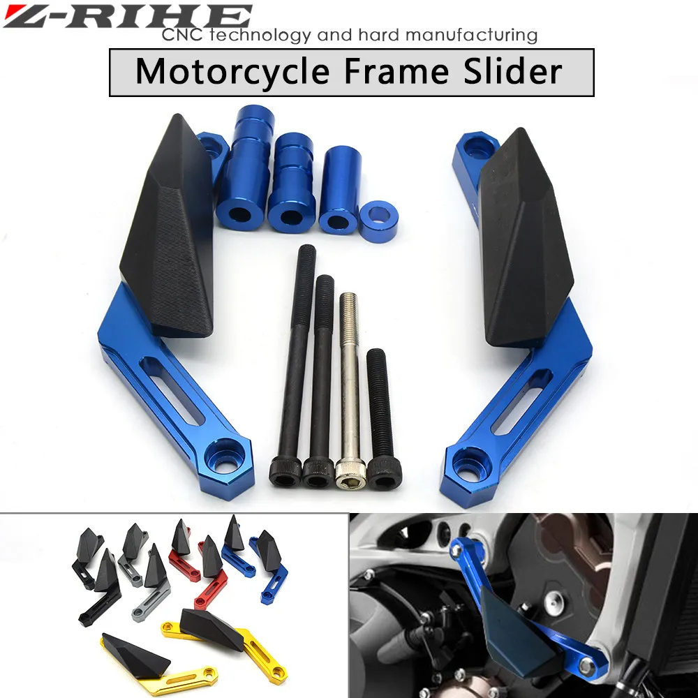 Motorcycle CNC Frame Slider frame sliders crash pads protect Motorbike Falling Protector For YAMAHA MT-09  MT 09 MT09 2014 2015