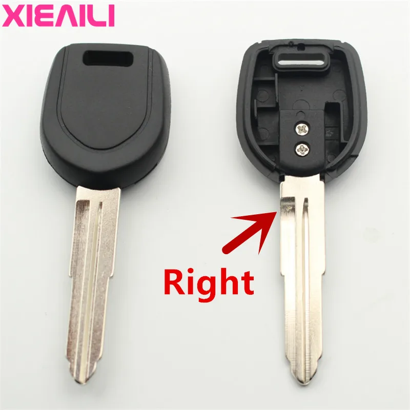 

XIEAILI 20Pcs Transponder Key Case Shell For Mitsubishi Grandis/Pajero/Lancer Right Blade Key Fob Case S273