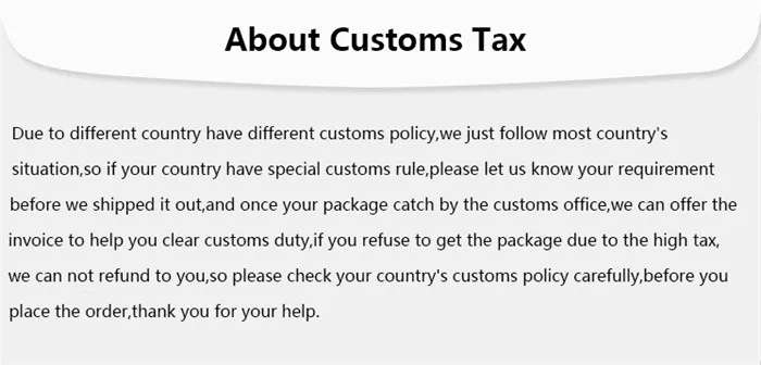 about customs tax