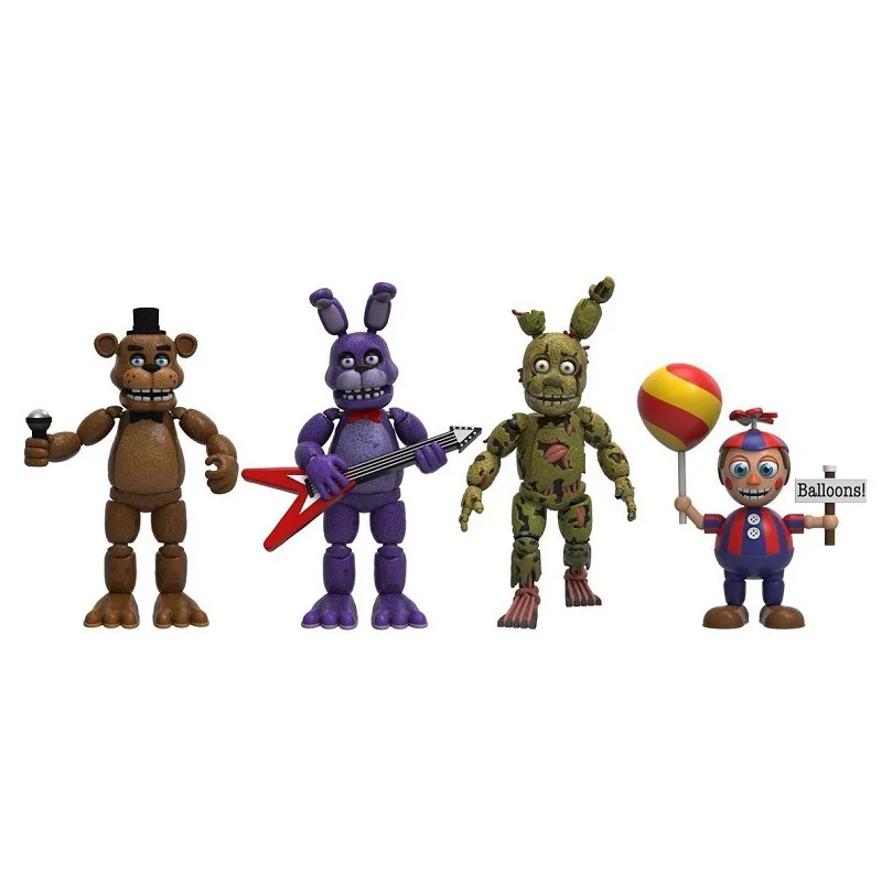 4PCS Five Nights At Freddy/'s Action Figure Set Bonnie Freddy Model Doll Kid Gift