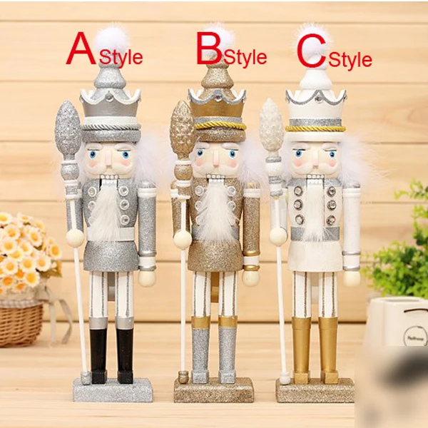 

HT073 toy 42cm Gold Silver shiny unique super cute puppet Nutcracker Candy Man birthday Christmas gift