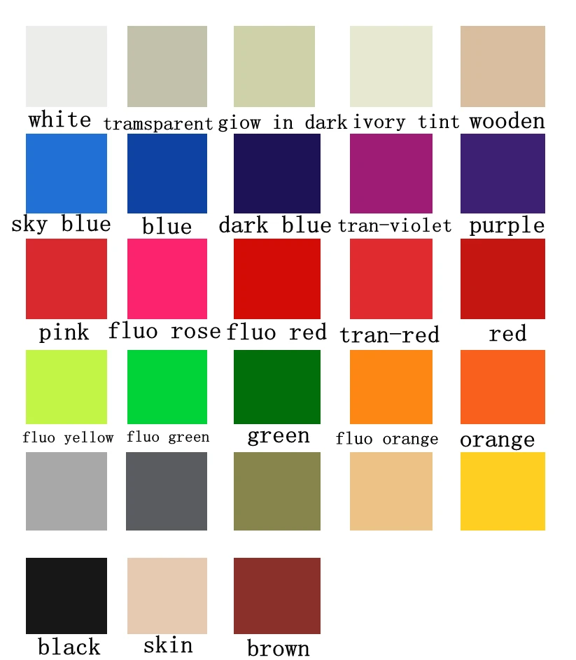 

PLA 1.75mmFilament samples fit 3d ben 3d printer Prusa i3 with 28 colours for you choose