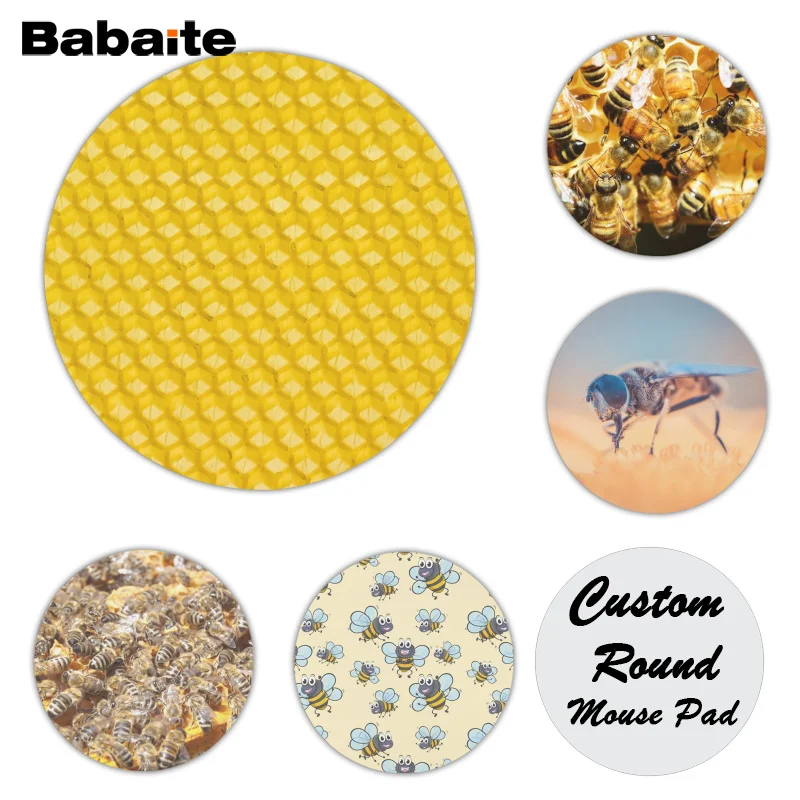 Babaite Simple Design Honeybee Comfort Mouse Mat Gaming Mousepad Size for 200x200x2mm