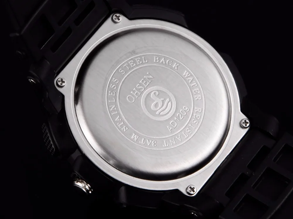 Новинка, известный бренд OHSEN, цифровые электронные кварцевые мужские часы, мужские часы, 30 м, для дайвинга, резиновый ремешок, для спорта на открытом воздухе, наручные часы с ЖК-дисплеем