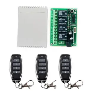 

433mhz 12 V 12V 4CH RF Wireless Remote Control Switch System Receiver Transmitters For Appliances Gate Garage Door window /lamp