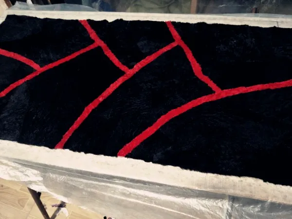 

Real sheared sheep fur blanket pure wool raw material lining mattresss DIY carpet floating window