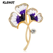 Элегантные Заколки с листьями гинкго, броши для женщин, стразы, цветок, кристалл, брошь для Утренней славы, свадебный букет, ювелирное изделие, Новинка