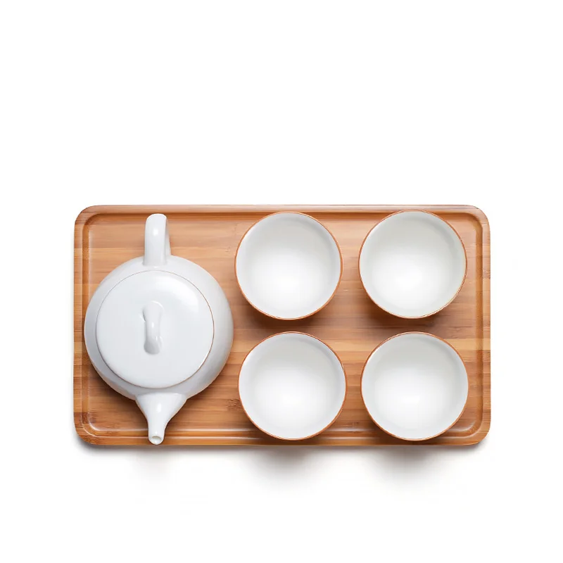  Free Shipping 1 teapot with 4 cups Portable ceramic office travel teapots Simple kung fu Porcelain 