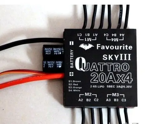 Оригинальный FVT LittleBee 6A/12A/20A/30A ESC 4 в 1 BLHeli OPTO 2-4S поддерживает OneShot125 | Игрушки и хобби