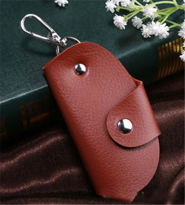 

Uniego New Unisex Car Key Holder 5 Colors Key Wallet PU Leather Fashion Hasp Keys Organizer Keychain Key Pouch Housekeeper HB248