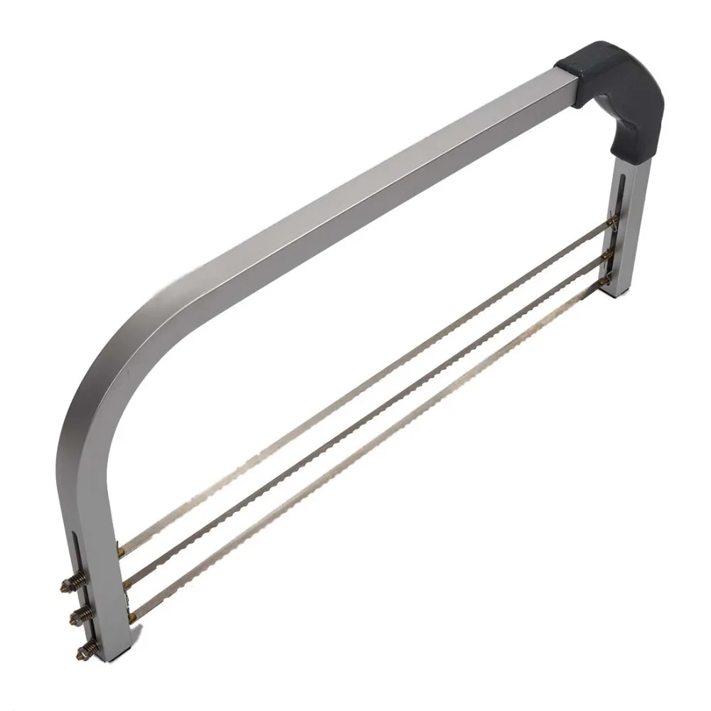 

3 CAKE LAYER SLICER LEVELLER INTERLAYER INDUSTRY STANDARD Adjustable Wire Cake Slicer Leveler Stainless Steel Slices